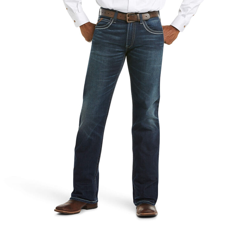 Ariat Jeans Herren - M5 Slim Stretch Coltrane Stackable Straight Leg DunkelBlau ( GUYPN-5783 )